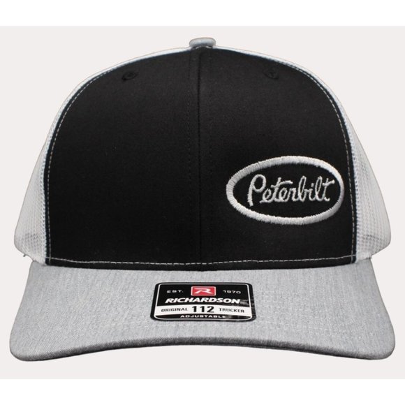 Richardson Other - Peterbilt Trucker Hat - Black/White Richardson 112 Snap Back Hat